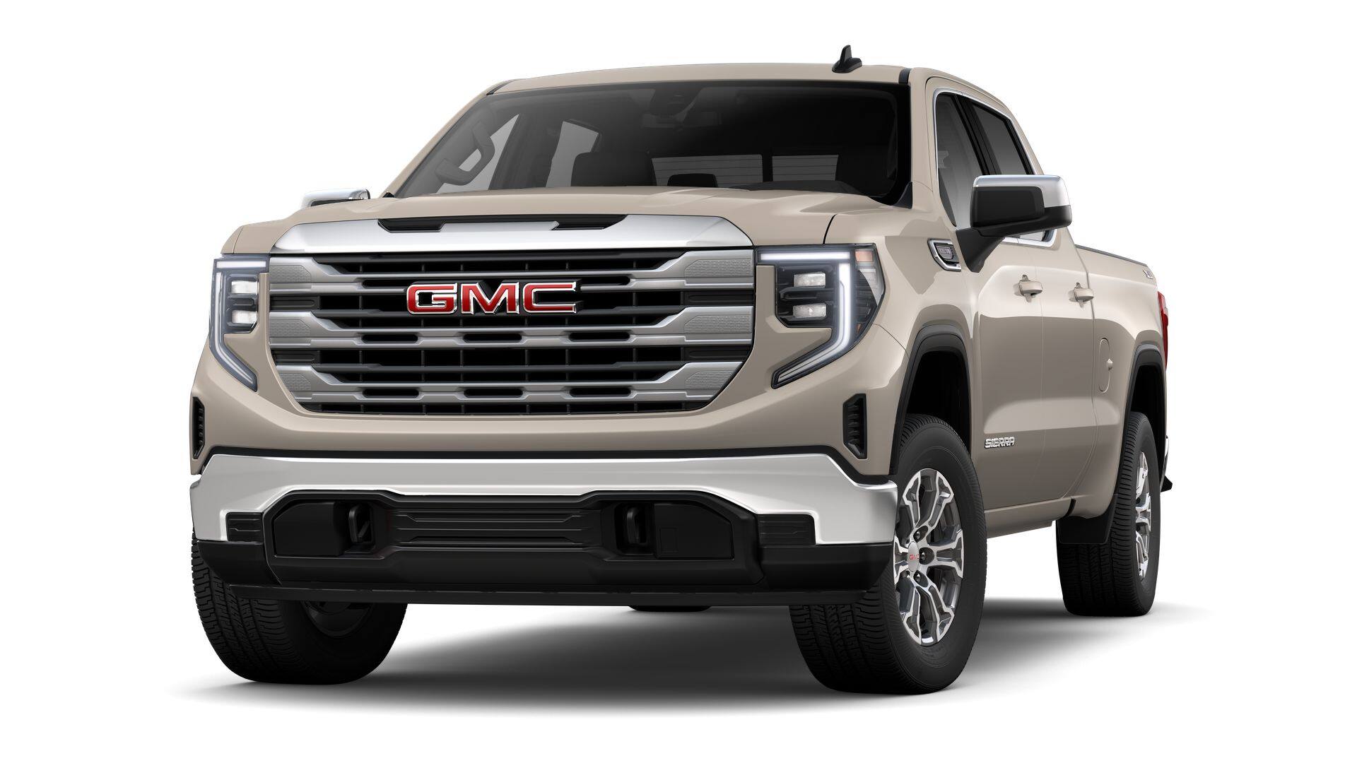 2026 GMC Sierra 1500 SLE in Coastal Dune — front three-quarter view